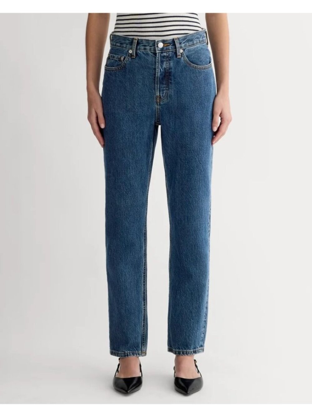 Everlane 90s Cheeky Jeans Size 30 High Rise Curvy Straight Ankle 100% Organic Co